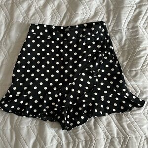 By Zara polkadot ruffle short with ruffle details size small